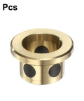 Flange Sleeve Bearings 12Mm Bore 15Mm OD 12Mm Height 4 Pack Self Lubricating Oilless Brass Graphite Bushings for machinery