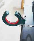 Two Pack Blue Cable Wire Threading Tool And Cable Tray Roller shown on a metal surface with adjustable clamps and pulley system