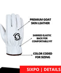 Single glove from Beefy Goat Skin Leather Work Gloves Pack Of 12 Pairs For Men And Women Cut Resistant 1 mm Thick Leather.