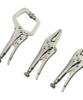 Pack Of 3 Heavy Duty Locking Clamps Pliers For A Rock Solid Grip In Woodworking, Metal Fabrication And Repairs, multipurpose view
