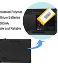 Back view of 4 In 1 Portable CCTV Tester With 4.3 Inch HD LCD Display showing polymer lithium battery compartment