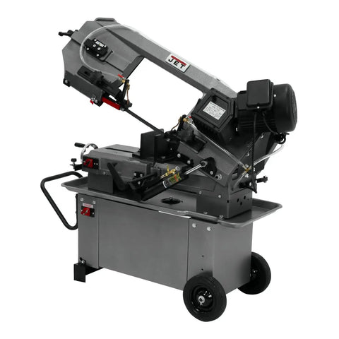 Geared Head Metal Cutting Band Saw For Horizontal And Vertical Cutting, 1.5HP Hydraulic Downfeed, 115/230V 1 Phase, Heavy-Duty Metalworking Saw For Tough Materials