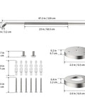 48 Inch Tough As Nails Shower Grab Bar Crafted From Heavy Duty Stainless Steel With A Knurled Anti Slip Coating To Keep Your Bathroom Handrail Rock Solid And Support Up To 500 Lbs Safely with installation hardware.