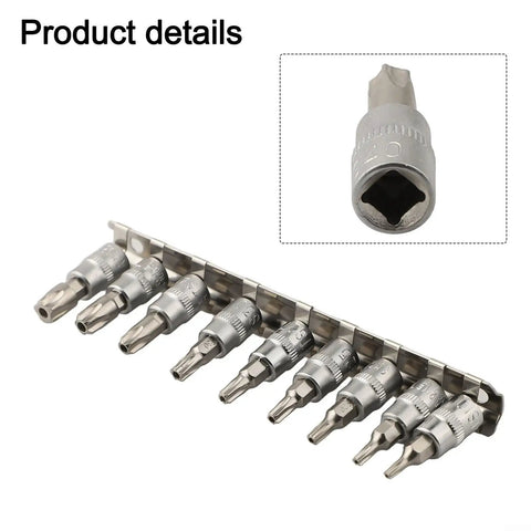 Grab This Sick 9-Piece Pentalobe Socket Set With Chrome Vanadium Steel Bits For Torx Security Screws Repair And Electronics Gadgy Fixes, 9-piece TS10-TS50 set