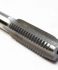 Front view of 5/8-11 National Fine Plug Tap For Metalworking Projects In High Carbon Steel, Precise Threading And 75 Percent Engagement