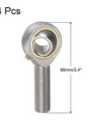 POSB10 Heavy Duty Male Rod End Bearing With Five Eighths Inch Bore And Five Eighths By Eighteen Right Hand Thread Self Lubricating Joint Rod Ends Includes Jam Nuts Four Pack For Durable Mechanical Linkages, 86mm length
