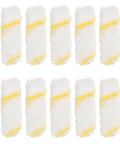Heavy Duty Polyester Paint Roller Cover Refills in a pack of ten, ideal for painting interior walls, ceilings, and trim.