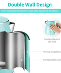 Electric Kettle With BPA Free No Plastic Contact Stainless Steel Interior Double Wall For Safe Hot Water Touch demonstration