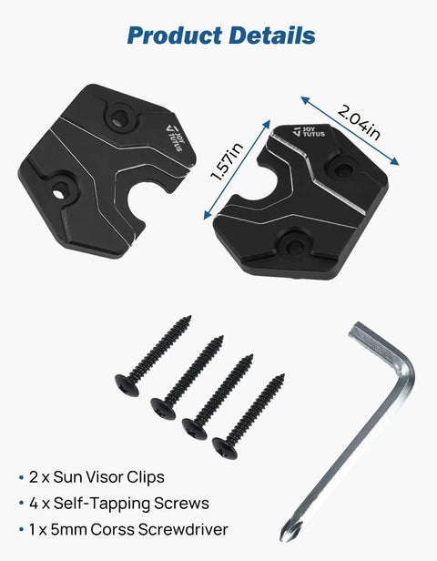 Sun Visor Repair Kit For Ram 1500 2019 2020 2021 2022 2023 2024 2025 2026 Two Pack Aluminum Sun Visor Clips And Tools
