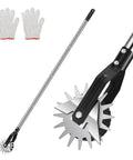 Heavy Duty Rotary Wheel Lawn Edger With Adjustable 23.6 To 67 Inch Length, Stainless Steel Handle And Sharp Serrated Blades