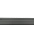 Front view of black 46-inch J Channel Cable Raceway with self-adhesive backing for desk, computer, and entertainment setups.