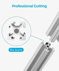 Cool 20X20mm T-Slot Aluminum Extrusion Profile 4pcs Anodized Linear Rail showing professional cutting with no burrs.