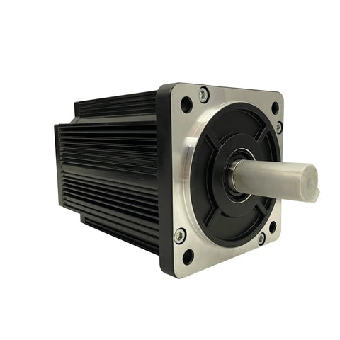 Straight Up Heavy Duty 3.8Kw Ac 220V Servo Motor And Driver Combo Cnc Control System Kit side view showcasing motor design.