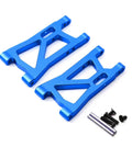 Bombproof Metal Steering Block And C Hub Carrier Suspension Arm Kit For Rc Cars Sick Upgrade Assembly Replacement Parts includes blue metal curved arms and screws.