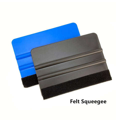 DIY Car Wrap Tools Kit With Gloves, 4 Inch Felt Squeegee, blue and black squeegees for auto wraps