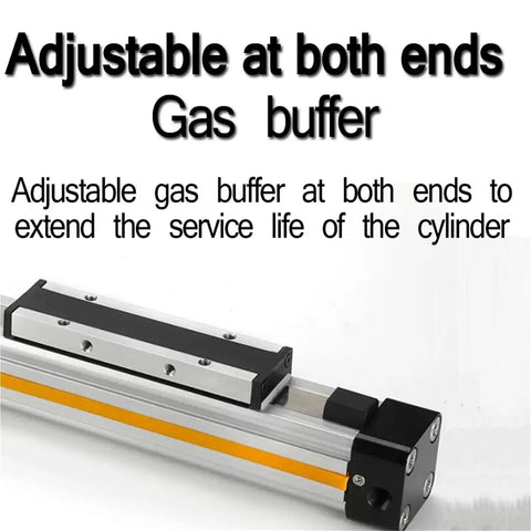 Rock Solid OSP Rodless Cylinder Pneumatic Actuator Featuring Mechanically Jointed Rig Double Acting Workhorse Glides Smooth Over 800Mm Strokes For Pro Shop Applications with adjustable gas buffer.