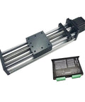 Heavy Duty Linear Rail Kit With Sliding Table Ball Screw Drive And Nema 23 Stepper Motor Driver assembly for CNC projects.