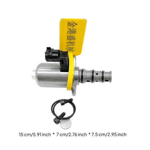 Quick Swap Heavy Duty Proportional Valve Solenoid Actuator Replacement For Zax200-5G, silver metal actuator with o rings