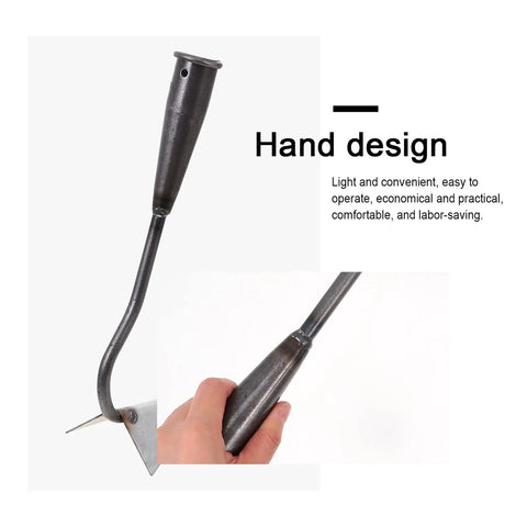 All Purpose Garden Hoe For Weeding And Planting Durable Digging And Soil Leveling Tool ergonomic handle close-up