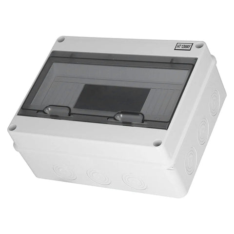 IP65 Waterproof Distribution Box with Transparent ABS Cover, ideal for control panels, featuring weatherproof and rugged design.