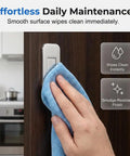 Hand cleaning 8 Pack Ultra Thin Magnetic Cabinet Door Catches With Strong Adhesive Mounts No Drill Installation Keeps Cabinets And Drawers Closed For Kitchen Bathroom Closet RV Black Finish