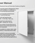 Heavy Duty Plastic Access Panel For Drywall 18x18 Inch Removable Wall Door User Manual Instructions and Dimensions