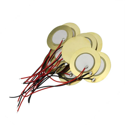 12 Pack 27mm Piezo Disc Element Sensor With Wire Piezoelectric Pickup Sensor Contact Microphone Trigger Transducer Prewired