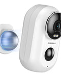 Wireless Outdoor Security Cameras With Magnetic Mount No Drill Installation, No Wires, 2K Battery Powered, 2.4G WiFi