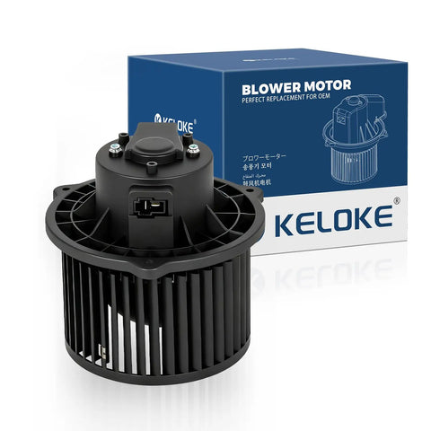 Front HVAC Heater Blower Motor Fan For Kia Soul 2014 To 2019 1.6L And 2.0L Hatchback showing black fan design with packaging.