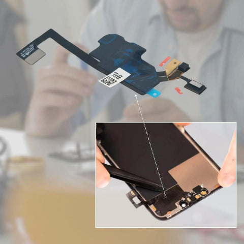 Proximity Sensor Ear Speaker Flex Cable With Mic Replacement For iPhone 13 6.1 Inch Model Fix Proximity Light Restore Ear Speaker And Call Clarity High Quality DIY Repair Part