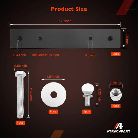 Trailer Chock Adapter Kit For Motorcycle Trailers Keeps Your Bike Locked In With SC 3000 And SCC 4000 Wheel Chocks Heavy Duty One Third Inch Thick Steel Plates For Solid Fixation And Easy Transport