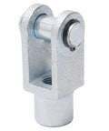 Heavy Duty Air Cylinder Clevis End Connector Y Type For Pneumatic Cylinders M16 Thread 78mm Length Foot Mount Iron Construction Industrial Grade Pneumatic Fittings For Cylinder Linkage, silver iron body