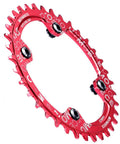 Red anodized 7075 Aluminum Alloy Double Chainring Bolts For Road And MTB Cranksets M8 Bolts With M8 Nuts 10mm Shaft 5 Pack