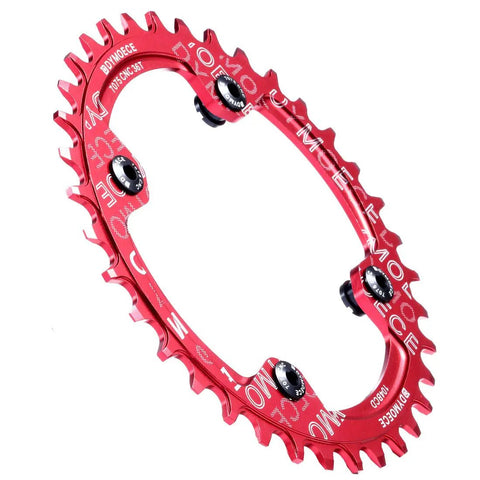 Red anodized 7075 Aluminum Alloy Double Chainring Bolts For Road And MTB Cranksets M8 Bolts With M8 Nuts 10mm Shaft 5 Pack