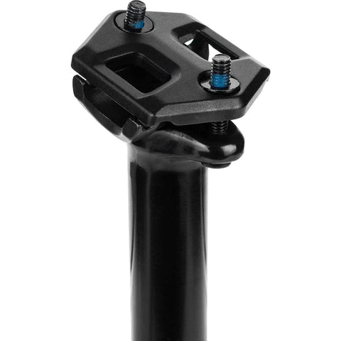 Top view of Coast Suspension Dropper Post With Air Suspension For Gravel And MTB External Routing 100mm Travel 27.2mm Diameter