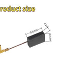 Top Shelf Carbon Brush Replacement Set For Makita Angle Grinders Heavy Duty Motor Repair Parts Compatible With CB318 CB340 GD0600 Four Pack Power Tool Fixes Built For Hardcore Weekend Workers with size dimensions shown.