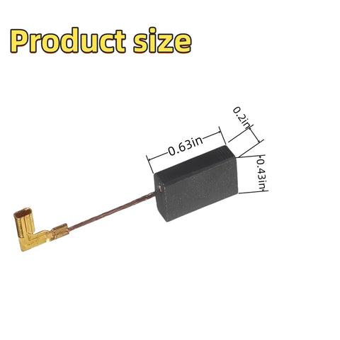 Top Shelf Carbon Brush Replacement Set For Makita Angle Grinders Heavy Duty Motor Repair Parts Compatible With CB318 CB340 GD0600 Four Pack Power Tool Fixes Built For Hardcore Weekend Workers with size dimensions shown.