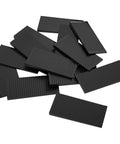 Pack of black spacers from 10-26 Laminate Floor Installation Kit with Spacers, Tapping Block and Pull Bar in Black for Easy DIY Flooring Setup