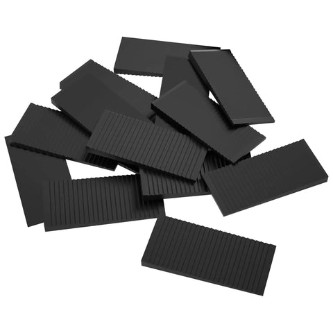 Pack of black spacers from 10-26 Laminate Floor Installation Kit with Spacers, Tapping Block and Pull Bar in Black for Easy DIY Flooring Setup
