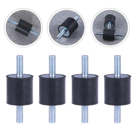 Anti Vibration Rubber Isolator Mounts 5 Pack for Generators and Gear Equipment Silent Black Shock Absorbers With Buffering and Shock Absorption Durable High Durometer Vibration Pads, black threaded rubber mounts