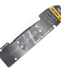 Side view of Ski-Doo BRP OEM Trail Blazer IV 6-inch carbide snowmobile runner, gray metal plate with mounting holes