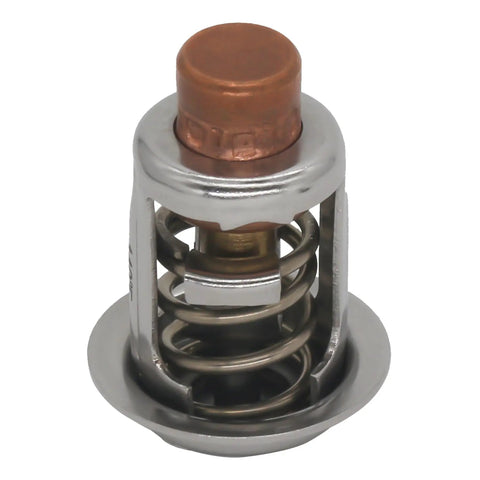 Thermostat And Seals Kit For Johnson Evinrude Outboard Motors Replacement 5 To 235 HP, 60C/143F Thermostat copper and steel close-up