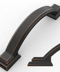 Oil Rubbed Bronze Cabinet Pulls 30 Pack With 3 Inch Hole Centers Arch Handles For Kitchen Cabinets Bathroom Vanity Dresser Drawers Easy Install Hardware Replacement ZH0016, angled view