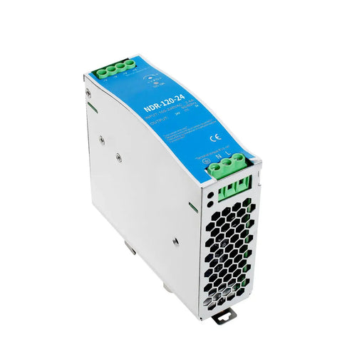 NDR120 24V DC DIN Rail Power Supply 120W 5A, 100 To 240 VAC Wide Input, Beefy Industrial Grade 24VDC Output For PLCs And Controllers