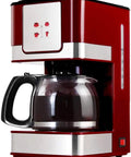Kickstart Your Mornings With This Automatic Bean To Cup Coffee Machine Featuring A Reusable Permanent Filter And Backlit Touch Panel, red drip coffee maker.