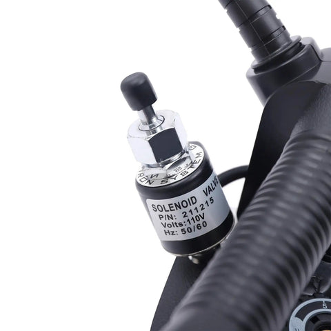 Close-up of solenoid valve used in Professional Grade Industrial Steam Iron Featuring Quick Temp Toggle And Spacious Water Well.