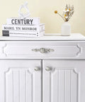 White cabinet with Dope Round Cabinet Knobs 10 Pack 1.25 Inch Brushed Gunmetal Drawer Pulls For Office And Home