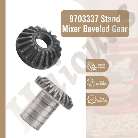 Whirlpool Compatible Stand Mixer Bevel Gear Kit 9703337 9703338 Replacement Worm Gear Set For W11192795 Kitchen Mixer
