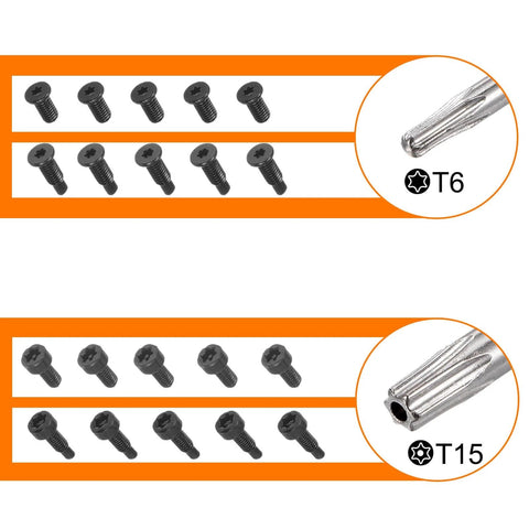 All In One Ring Video Doorbell Screwdriver Kit With Double Ended Torx T6 And T15 Magnetic Bits 20 Replacement Screws