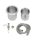Florchest Dipper Well Faucet and Bowl Set, 7”×8.5” with stainless steel bowl, faucet, and hose for washing utensils.